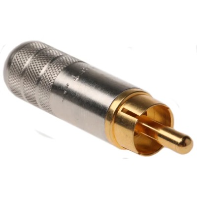 Switchcraft Natural Straight Cable RCA Plug Gold 6A 250V AC 3502AAU