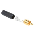 Switchcraft Black Straight Cable RCA Plug Gold Contact Plating 6A Current 3502ABAU