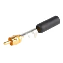 Switchcraft Black Straight Cable RCA Plug Gold Contact Plating 6A Current 3502ABAU