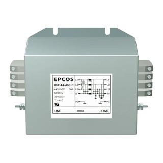 TDK Flange EMC Filter 80 A 440V ac 50Hz, 60 Hz, Tab Termination 3 Phase B84144A0080R000