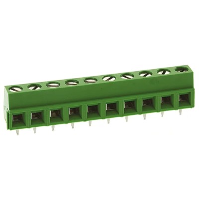 TE Connectivity Buchanan Series PCB Terminal Block 10-Contact 5 mm Pitch 1 Row 300V AC 13.5A 1-282836-0