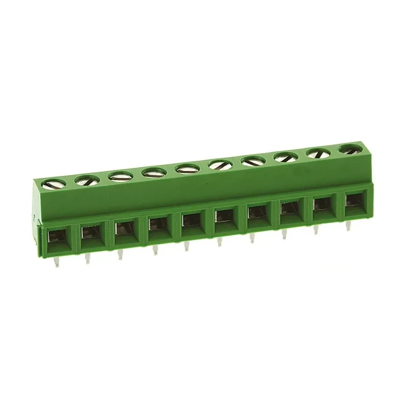 TE Connectivity Buchanan Series PCB Terminal Block 10-Contact 5 mm Pitch 1 Row 300V AC 13.5A 1-282836-0