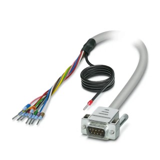 Phoenix Contact Male D-Sub 9-Pin to D-Sub Pin Strip Serial Cable 6m Grey Semi-Rigid Polyvinyl Chloride 2926425