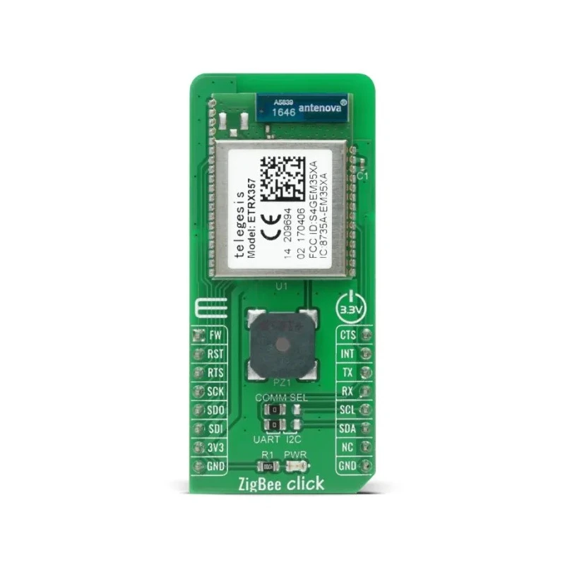 MikroElektronika Communication & Wireless Development Tool with 2.4 GHz ZigBee RF, UART Interface MIKROE-4277