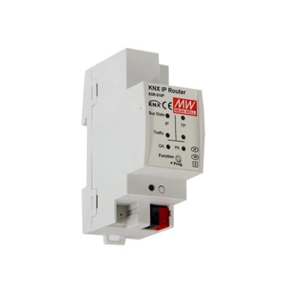 MEAN WELL KNX IP TP Media Coupler KNX Router, 4 Port RJ45, 21 to 30 V dc, Rail Mount 