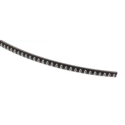 HellermannTyton Helagrip Slide-On Cable Marker, Pre-Printed Legend "0", Polyvinyl Chloride, 5 mm Max Cable Diameter HGDC2-5