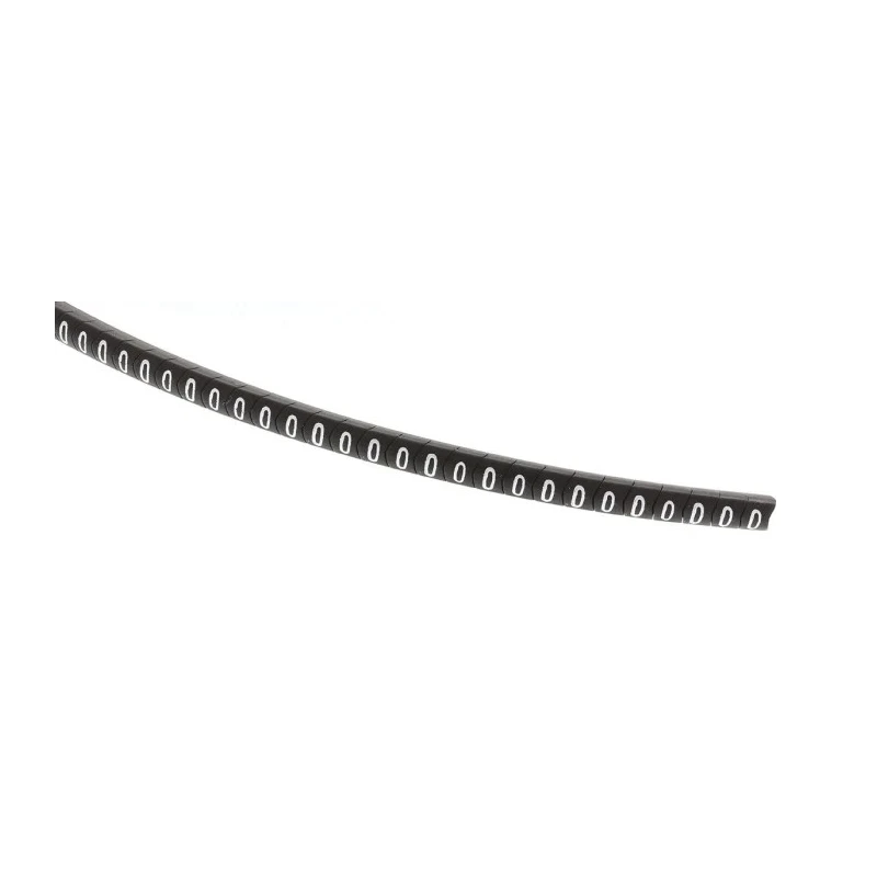 HellermannTyton Helagrip Slide-On Cable Marker, Pre-Printed Legend "0", Polyvinyl Chloride, 5 mm Max Cable Diameter HGDC2-5
