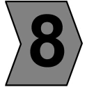 HellermannTyton Helagrip Slide-On Cable Marker Black Pre-printed "8" for 2-5 mm Cable Grey PVC 515-03953 HGDC2-5