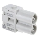 HARTING Heavy Duty Power Connector Module, 70A Current Rating, HAN Modular Series Male, 2 Contacts, 1kV Voltage 09140022641