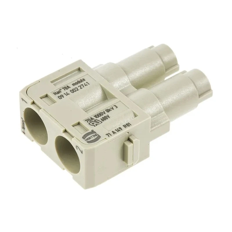 HARTING Heavy Duty Power Connector Module, 70A Current Rating, 1kV Voltage, HAN Modular Series Female, 2 Contacts 09140022741
