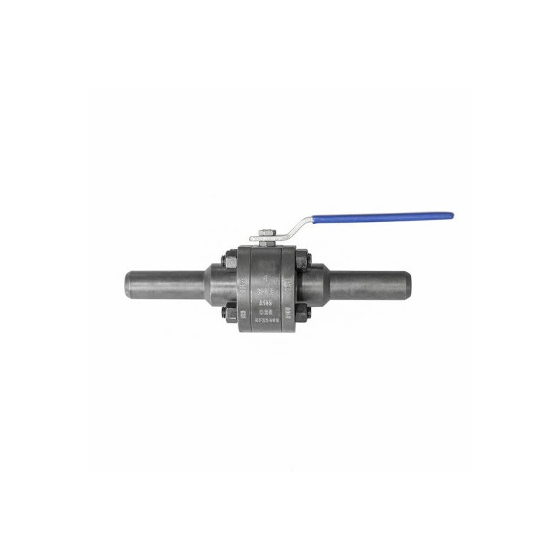 forged-c-s-a-105-ball-valve-with-welded-nipple-100-mm-long-800-15-mm-aisi-316