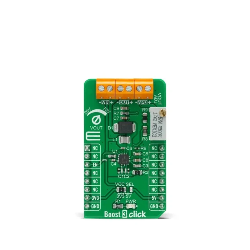 MikroElektronika Boost 3 Click Boost Converter Board for TPS61391 with 700 kHz PWM Step-Up Regulator MIKROE-4287