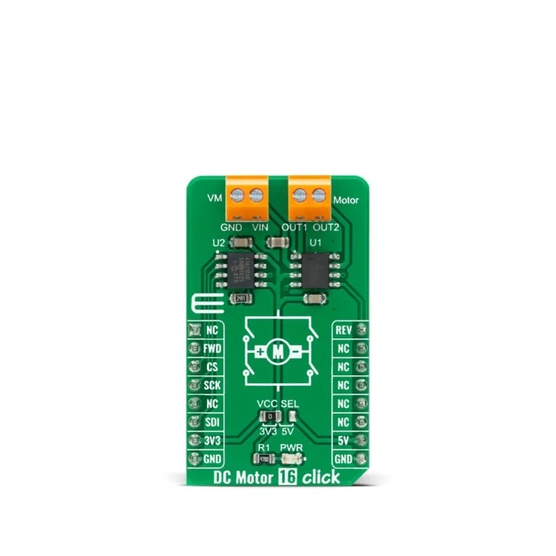 MikroElektronika Development Board DC Motor 16 Click with ZXBM5210 Reversible DC Motor Drive MIKROE-4333