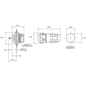 Switchcraft Circular Connector Panel Mount 4 Contacts Socket Female IP68 IP69K Thermoplastic EN3P4FX