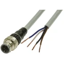 Omron Sensor Actuator Cable Male 4 Contacts Straight to Unterminated Grey Polycarbonate Polyurethane Jacket XS5H-D421-C80-F