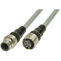Omron Female 4 Way Straight to Male Straight Sensor Actuator Cable 1m XS5W-D421-C81-F