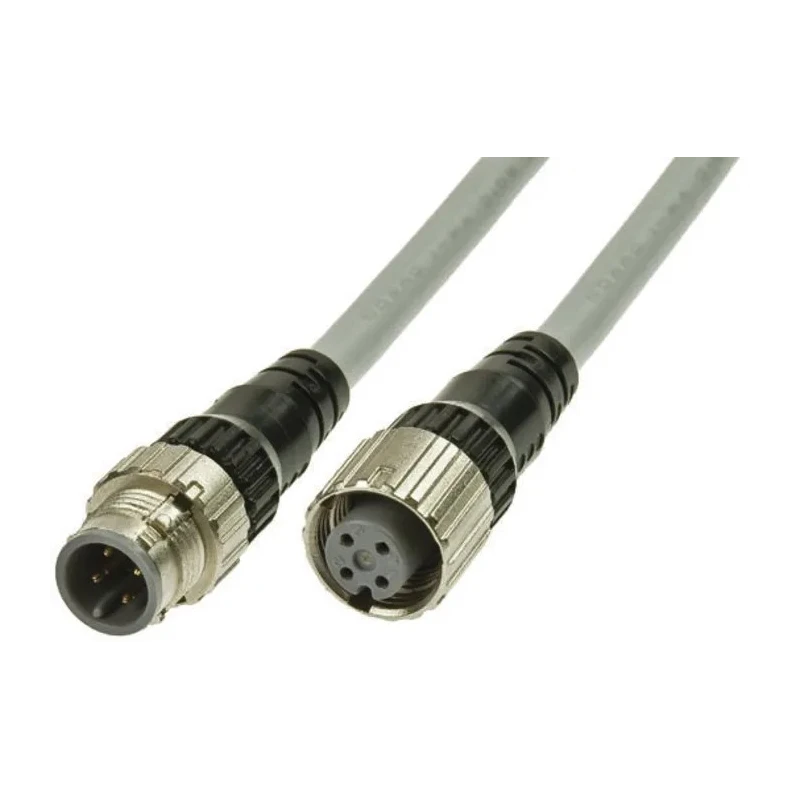 Omron Female 4 Way Straight to Male Straight Sensor Actuator Cable 1m XS5W-D421-C81-F