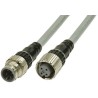 Omron Female 4 Way Straight to Male Straight Sensor Actuator Cable 1m XS5W-D421-C81-F