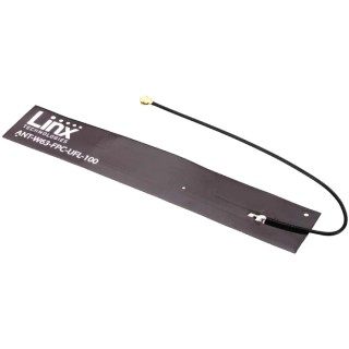 Linx Strip WiFi Antenna 2.4GHz-6GHz 4.6dBi Gain Adhesive Mount with UFL Connector ANT-W63-FPC-UFL-100