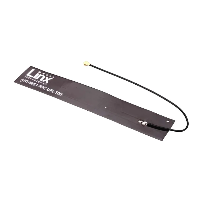 Linx Strip WiFi Antenna 2.4GHz-6GHz 4.6dBi Gain Adhesive Mount with UFL Connector ANT-W63-FPC-UFL-100