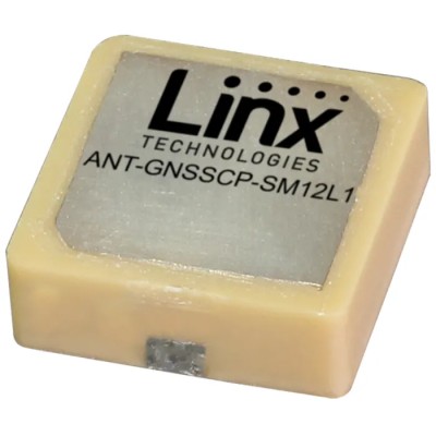 Linx Patch Omni-Directional GPS Antenna with Surface-Mount Solder Connection Connector ANT-GNSSCP-SM12L1