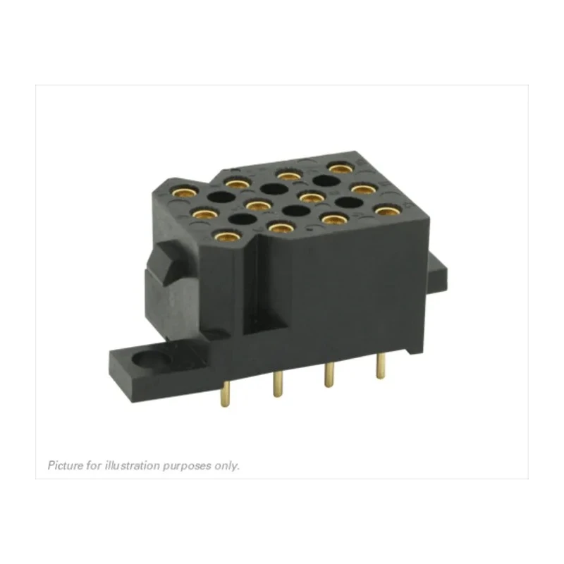 Souriau Sunbank by Eaton SMS Series Straight Surface PCB Socket, 12-Contact, 4 Row, 5.08 mm Pitch, 7.5A, 250V SMS12GE33