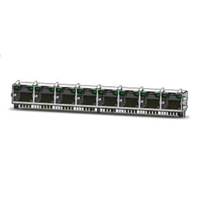 Amphenol Communications Solutions RJ45 Connector Female PCB Unshielded Right Angle 8 Port 8 Way RJE39