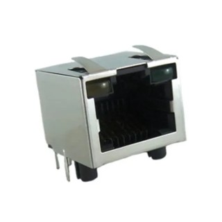 Amphenol Communications Solutions RJHSE Series RJ45 Modular Jack Connector Female Shielded Right Angle 1 Port 8 Way RJHSE5180