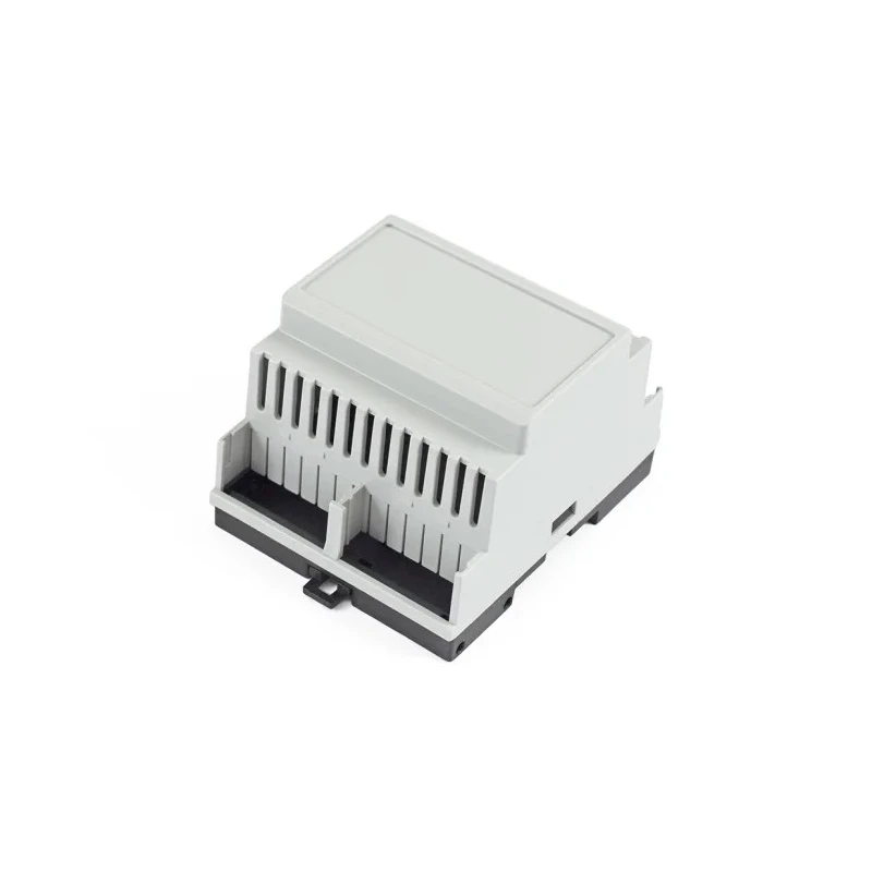 Hammond Polycarbonate DIN Rail Enclosure Series 1597DIN, 90 mm Length, IP20 Rated, UL94-V0 Flammability Rated 1597DIN4GY