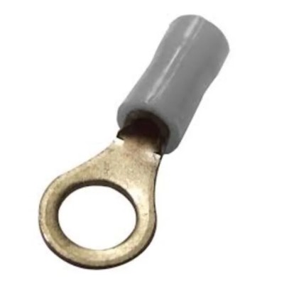 TE Connectivity STRATO-THERM Insulated Ring Terminal 10 Stud Size 20 AWG Wire Size Grey 1577624-1