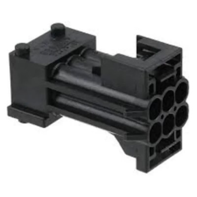 TE Connectivity Fibreglass Reinforced Polybutylene Terephthalate Female 6 Way Housing for Male Terminals 1-962349-1