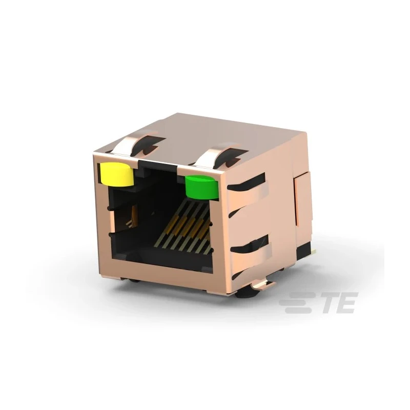 TE Connectivity RJ45 Connector Female, PCB Mount, Cat5 Shielded, Right Angle, 2 Port 8 Way 