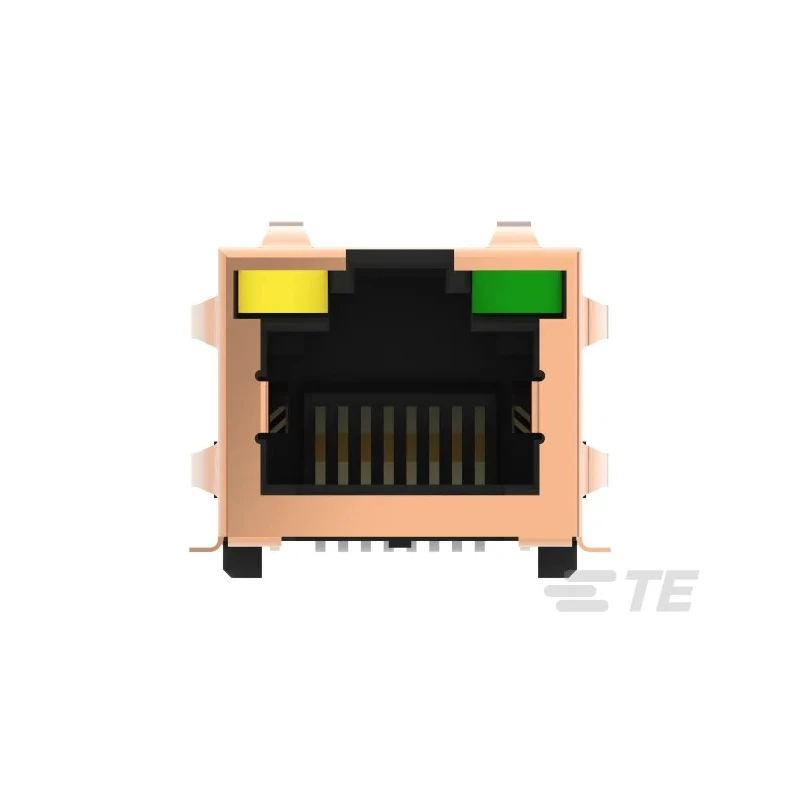 TE Connectivity RJ45 Connector Female, PCB Mount, Cat5 Shielded, Right Angle, 2 Port 8 Way 