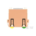 TE Connectivity RJ45 Connector Female, PCB Mount, Cat5 Shielded, Right Angle, 2 Port 8 Way 