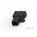 TE Connectivity DTM Automotive Connector Housing Male Black Free Hanging 2 Contacts Wire & Cable Termination DTM04-2P-P007