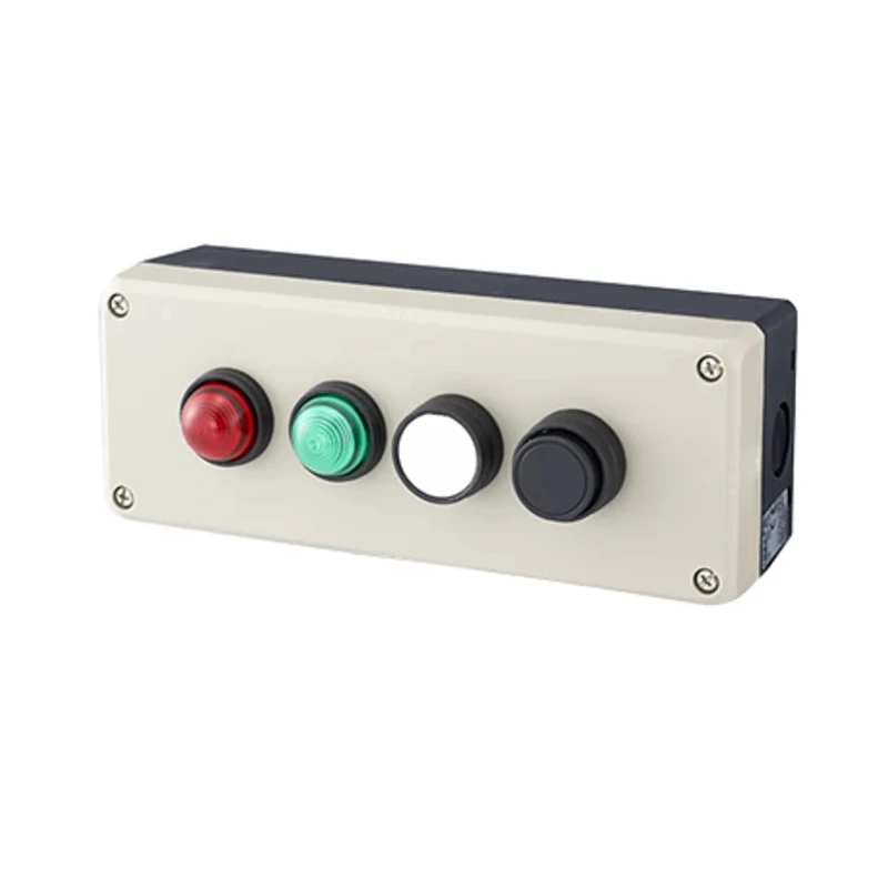 Idec Grey Polycarbonate FB Control Station Enclosure with 4 Holes 22 mm Diameter FB3W-413Z