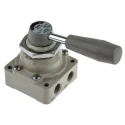 SMC Pneumatic Manual Control Valve Handle VH Series NPT Rc 1/4, 4-Port 2-Position, Die Cast Aluminium Body VH212-02