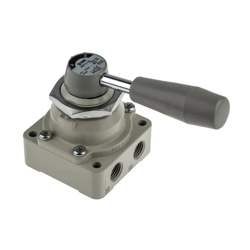 SMC Pneumatic Manual Control Valve Handle VH Series NPT Rc 1/4, 4-Port 2-Position, Die Cast Aluminium Body VH212-02