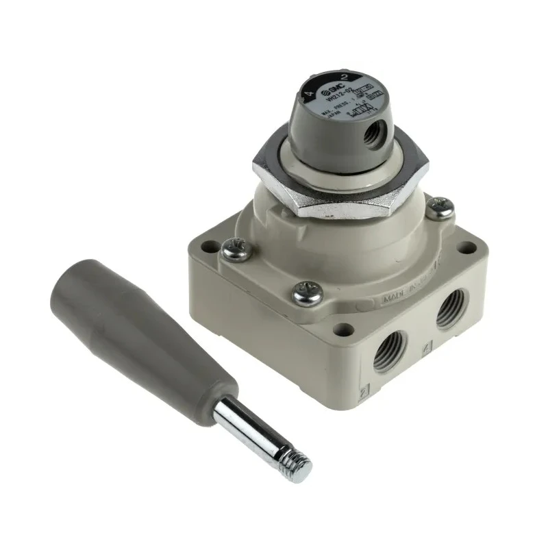 SMC Pneumatic Manual Control Valve Handle VH Series NPT Rc 1/4, 4-Port 2-Position, Die Cast Aluminium Body VH212-02