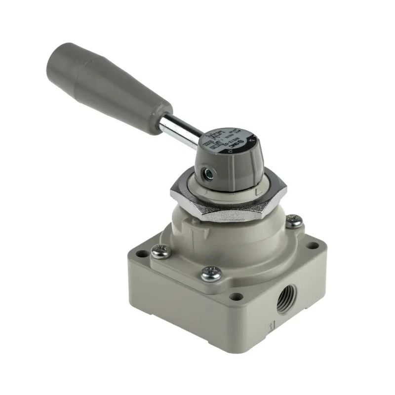 SMC Pneumatic Manual Control Valve Handle VH Series NPT Rc 1/4, 4-Port 2-Position, Die Cast Aluminium Body VH212-02