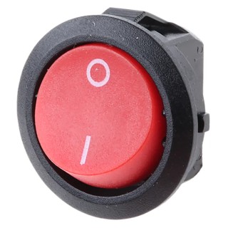 Marquardt Red Actuator SPST On-Off Rocker Switch Panel, Polyamide Housing, 20 mm Cutout, 15A, IP40 1881.1104