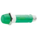 CAMDENBOSS Green Panel Mount Indicator 503 Series, 8 mm Mount Hole, Chrome Bezel, Solder Tab IND5032211-240-T/GRN