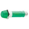 CAMDENBOSS Green Panel Mount Indicator 503 Series, 8 mm Mount Hole, Chrome Bezel, Solder Tab IND5032211-240-T/GRN