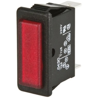 Arcolectric (Bulgin) Ltd 0430 Series Red Panel Mount Indicator with Solder Tab Termination, 250V, 16A, Prominent C0430FQNAY