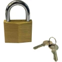 RS PRO Key Stainless Steel Brass Padlock, 6.3 mm Shackle Diameter, 38 mm Shackle Length, 39.8 mm Width 217-7000