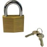 RS PRO Key Stainless Steel Brass Padlock, 6.3 mm Shackle Diameter, 38 mm Shackle Length, 39.8 mm Width 217-7000