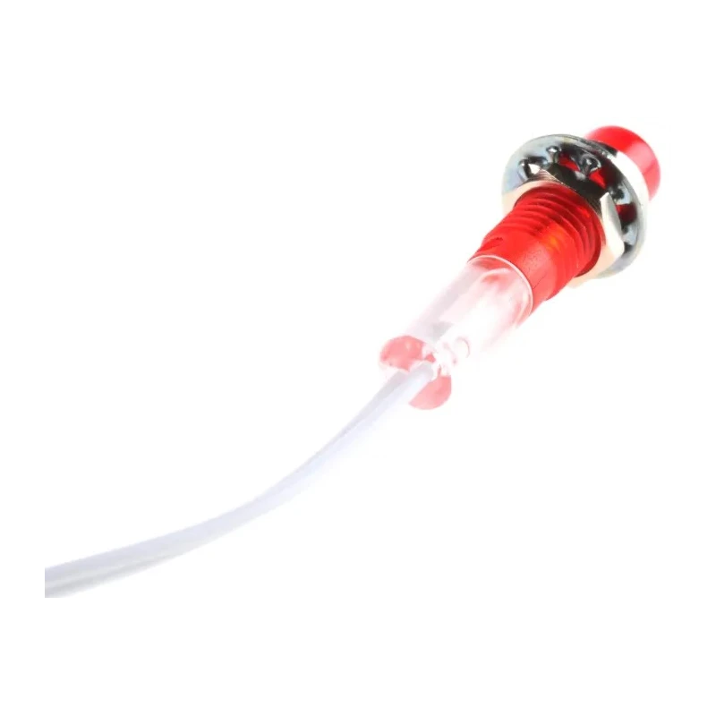 CAMDENBOSS 515 Series Red Panel Mount Indicator 6V 40mA Lead Wire Termination Prominent Bezel IND515205-640-T/RD