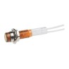 CAMDENBOSS 515 Series Orange Panel Mount Indicator, 6V, 40mA, Lead Wire Termination, Prominent Chrome IND515205-640-T/AMB