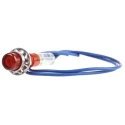 CAMDENBOSS 515 Series Red Panel Mount Indicator 125V 1mA Lead Wire Termination Prominent Bezel IND515205-125-T/RD