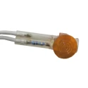 CAMDENBOSS Orange Panel Mount Indicator 580 Series, 10 mm Mount Hole, Lead Wire Termination, 240V IND580405-240-T/AMB